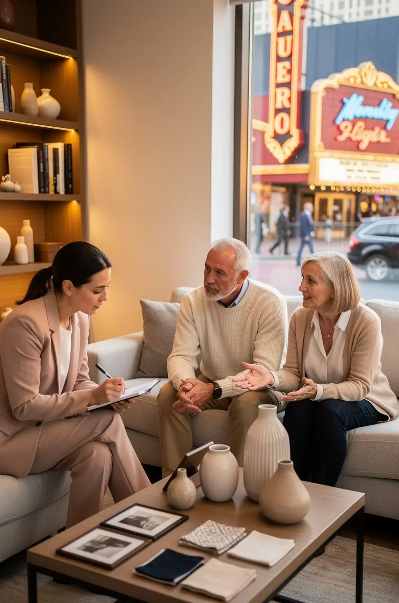 Balanced room aesthetic with cozy textiles and decor