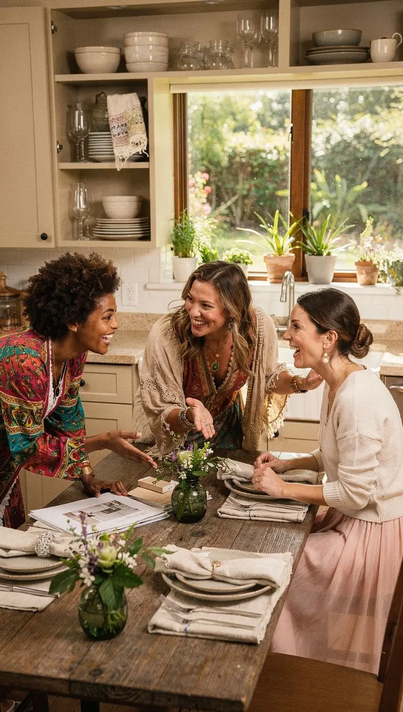 Cozy design studio promoting offline consultation benefits.