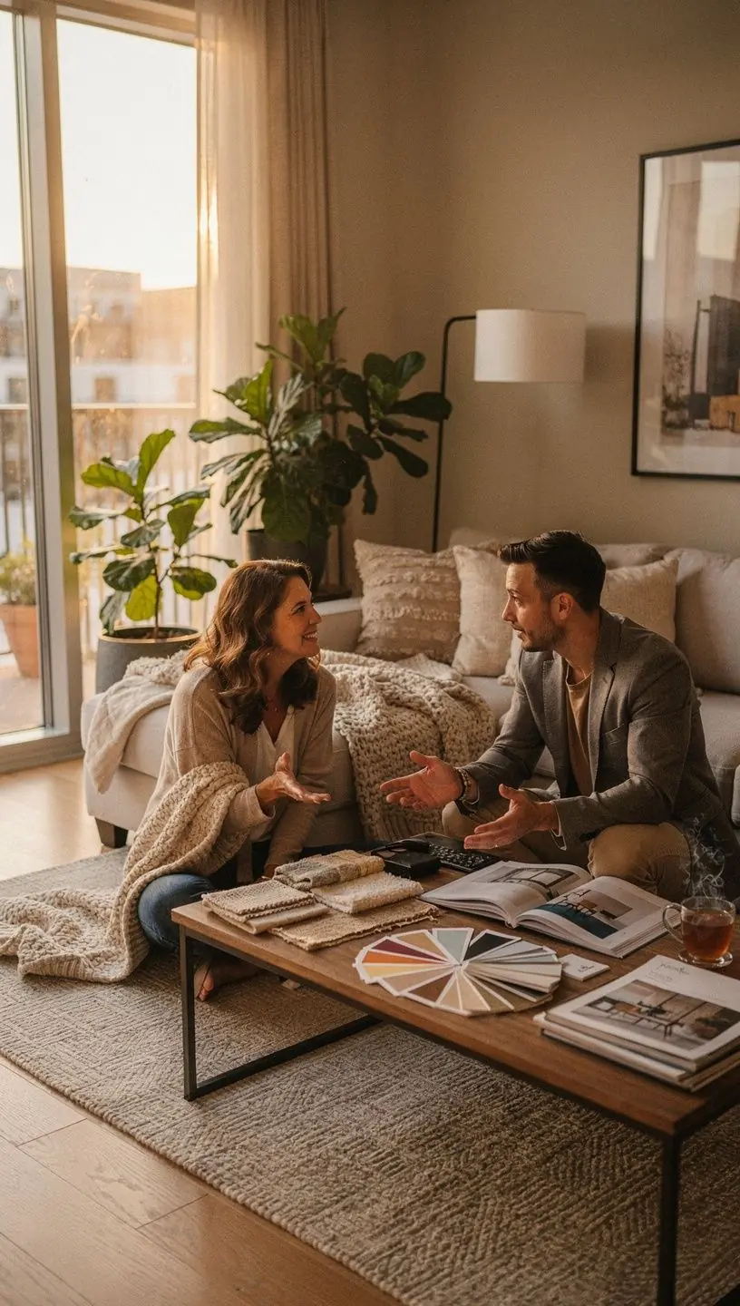 Cozy home design studio showcasing space planning techniques.