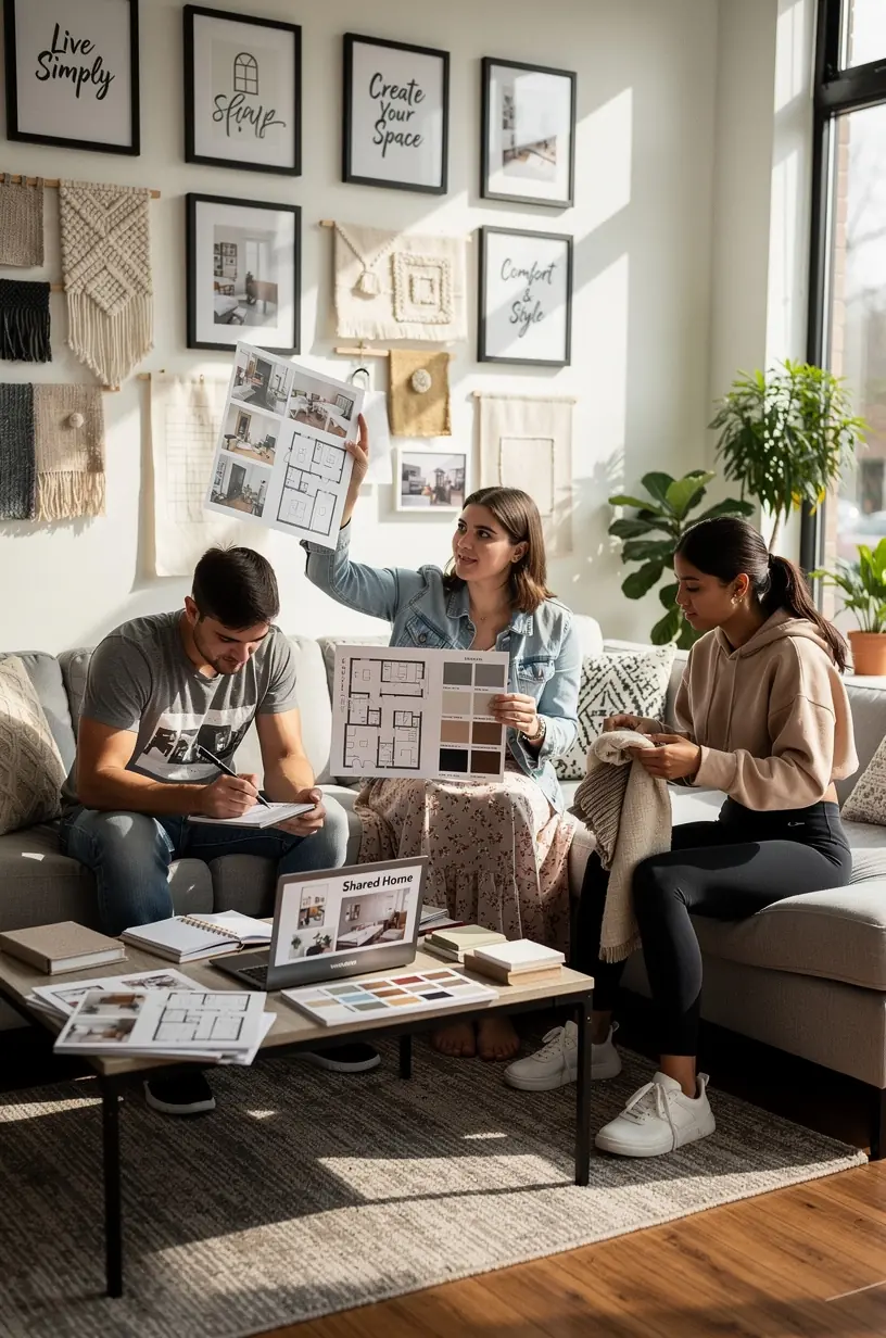 Cozy entryway with inviting decor and textiles